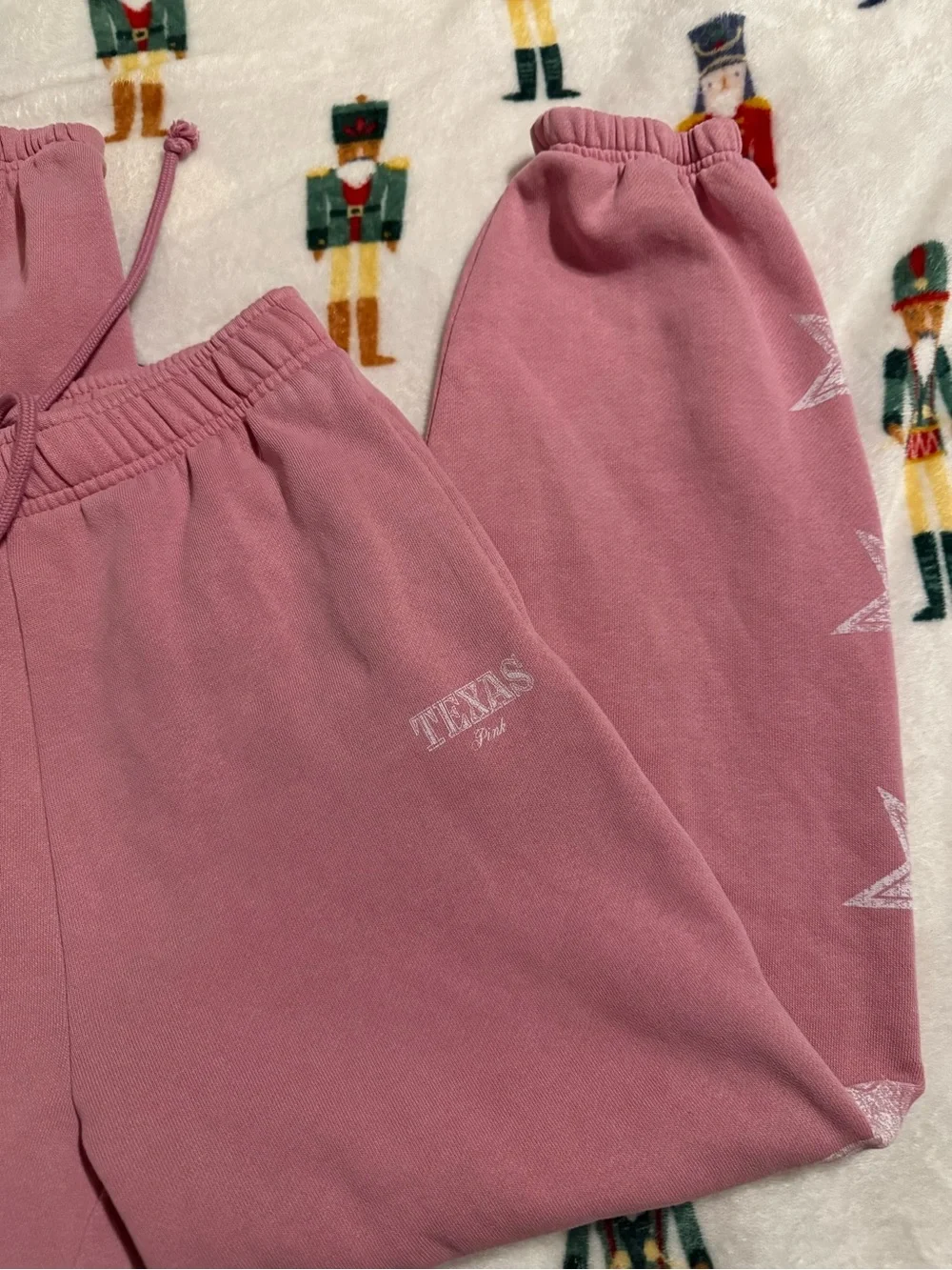 PINK Victoria's Secret Mauve Pink texas Sweatshirt & Joggers Set